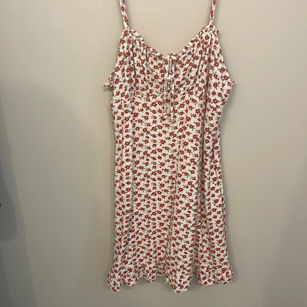 LA Hearts red floral mini dress